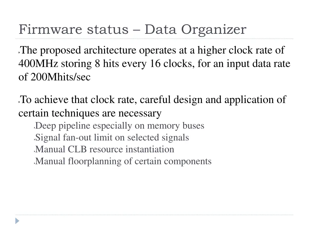 firmware status data organizer 2
