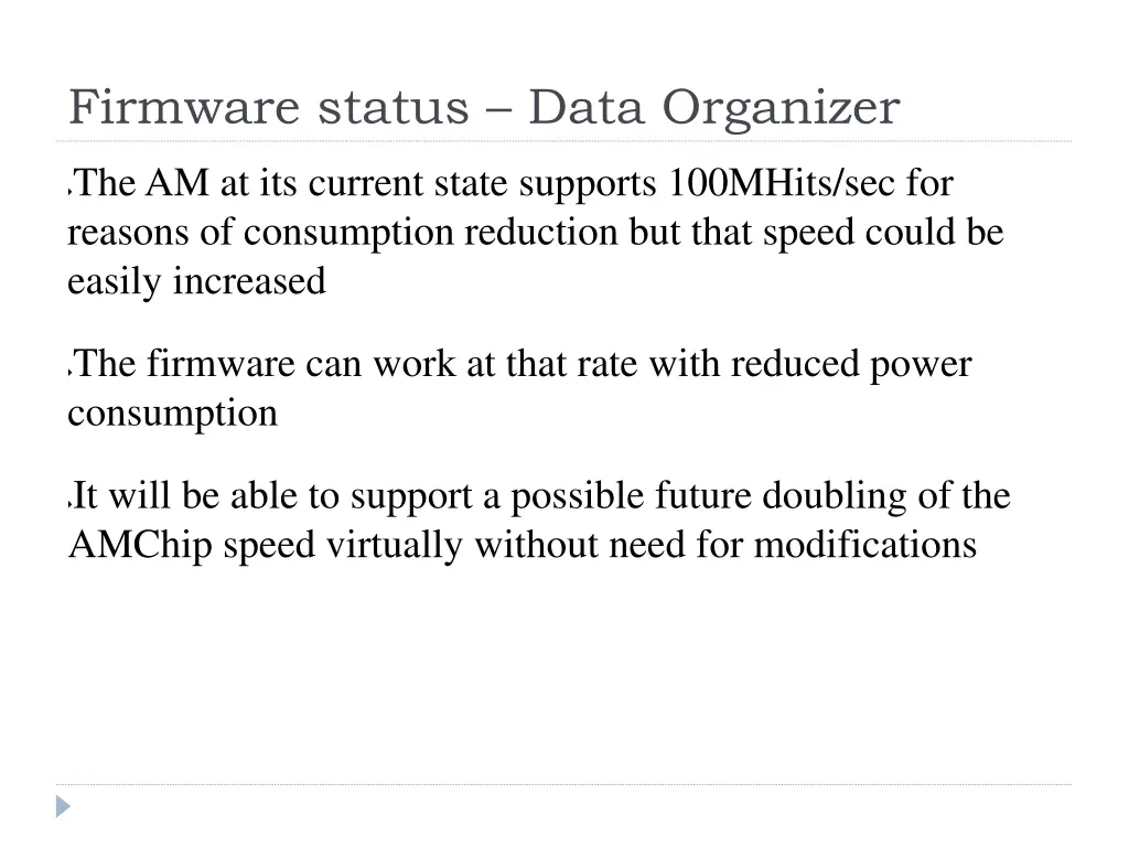 firmware status data organizer 3