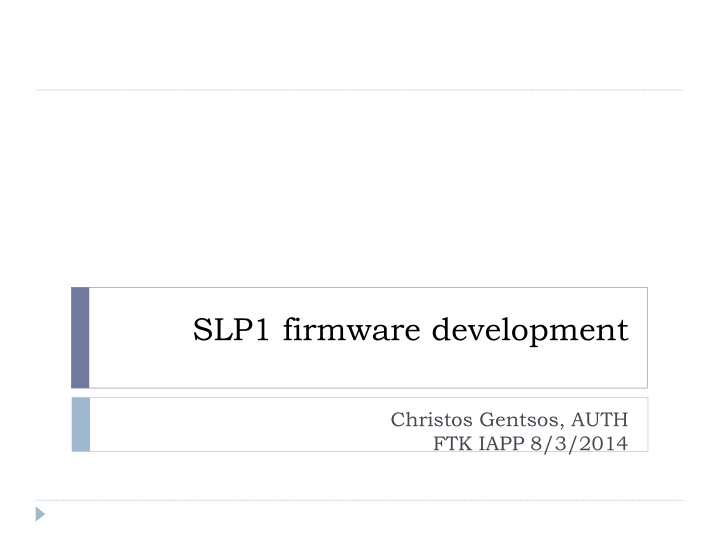 slp1 firmware development
