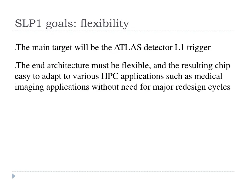 slp1 goals flexibility