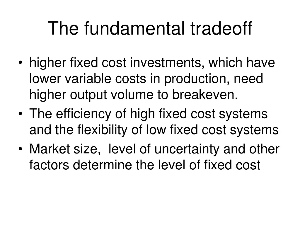 the fundamental tradeoff