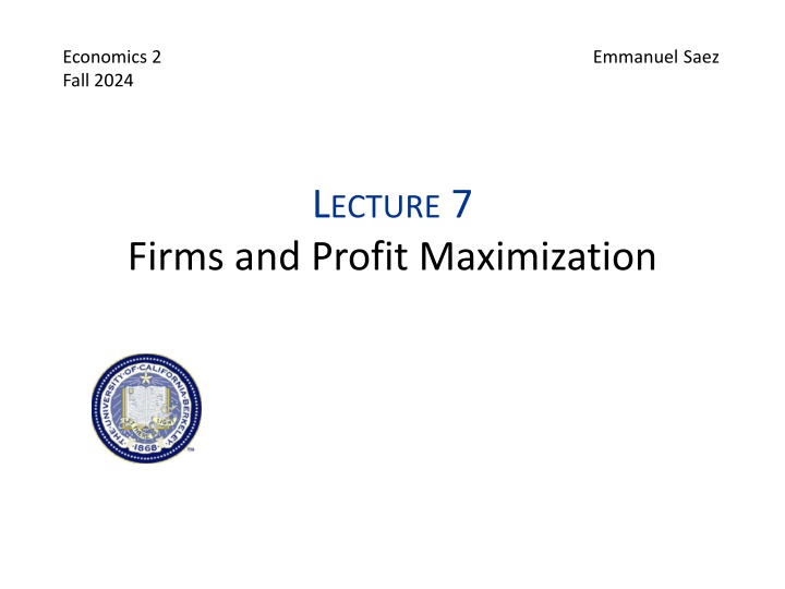 economics 2 emmanuel saez fall 2024