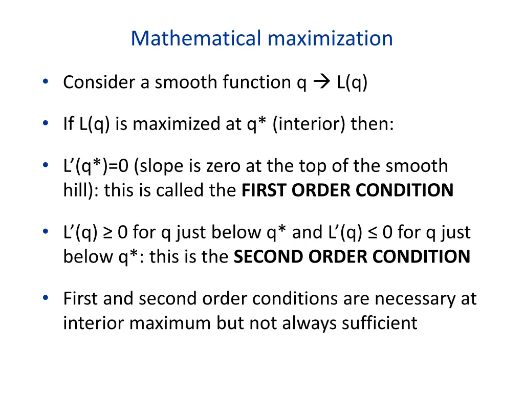 mathematical maximization
