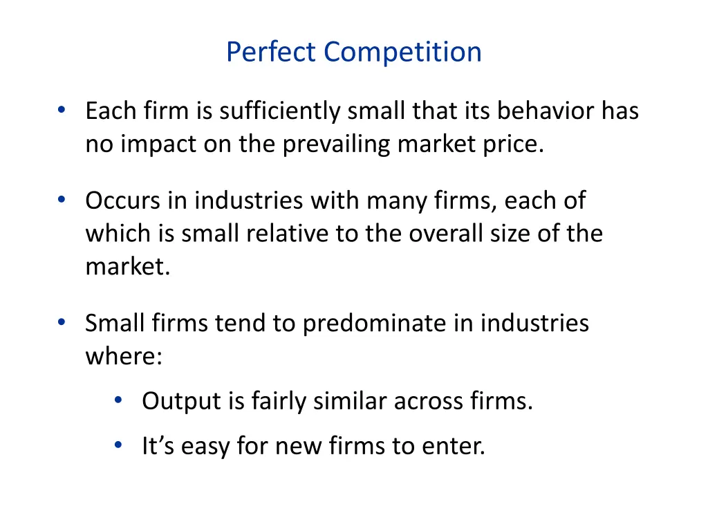 perfect competition