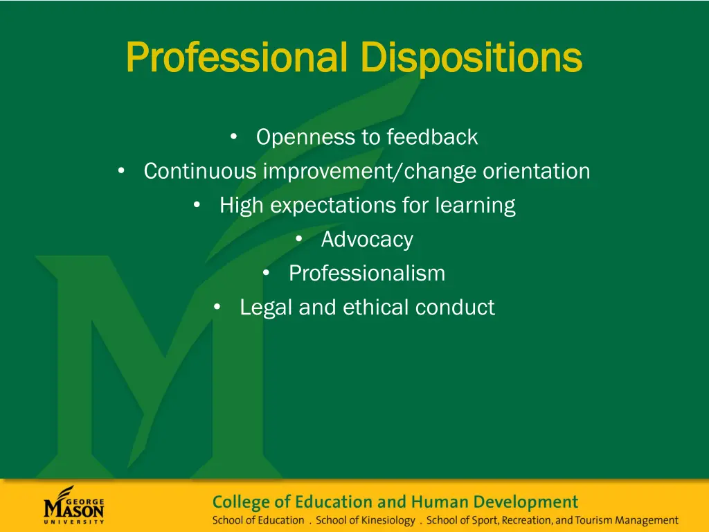 professional dispositions professional