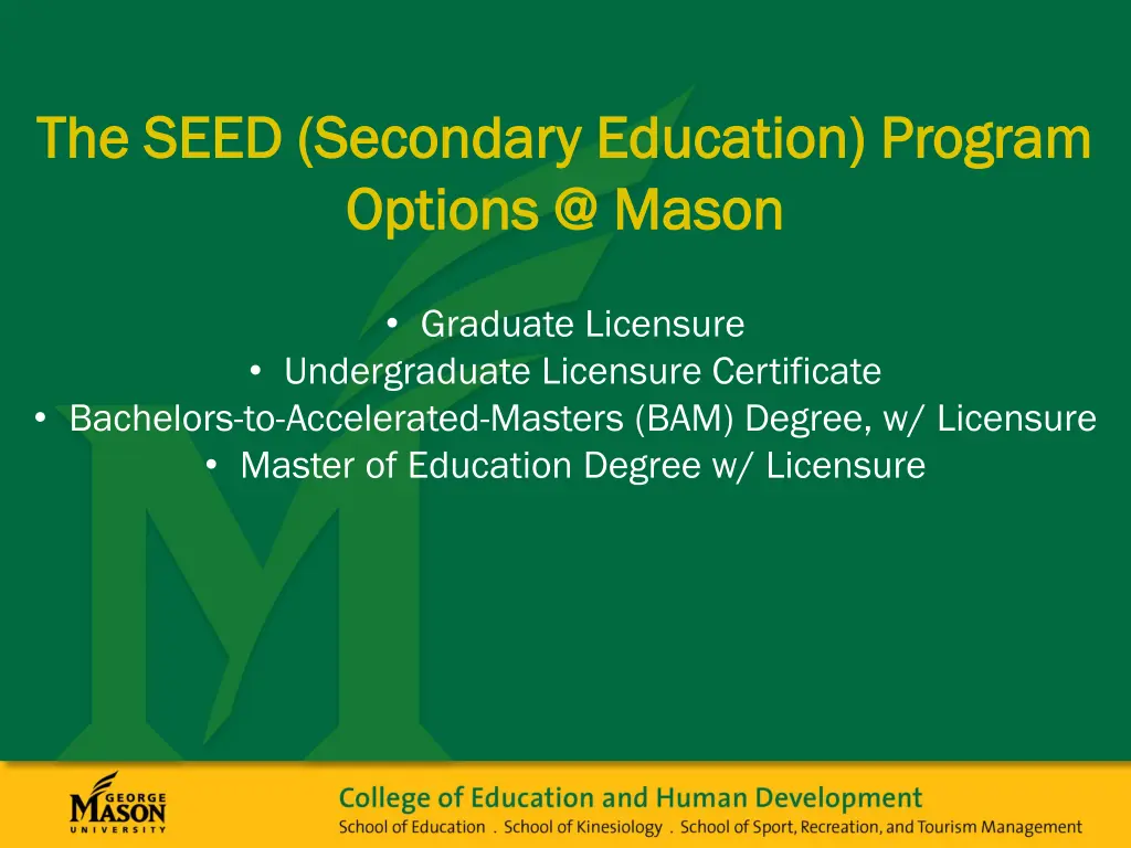 the seed secondary education program the seed