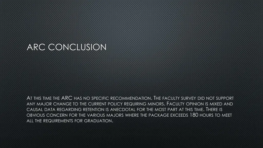arc conclusion
