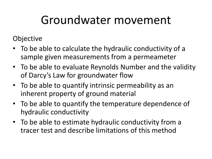 groundwater movement