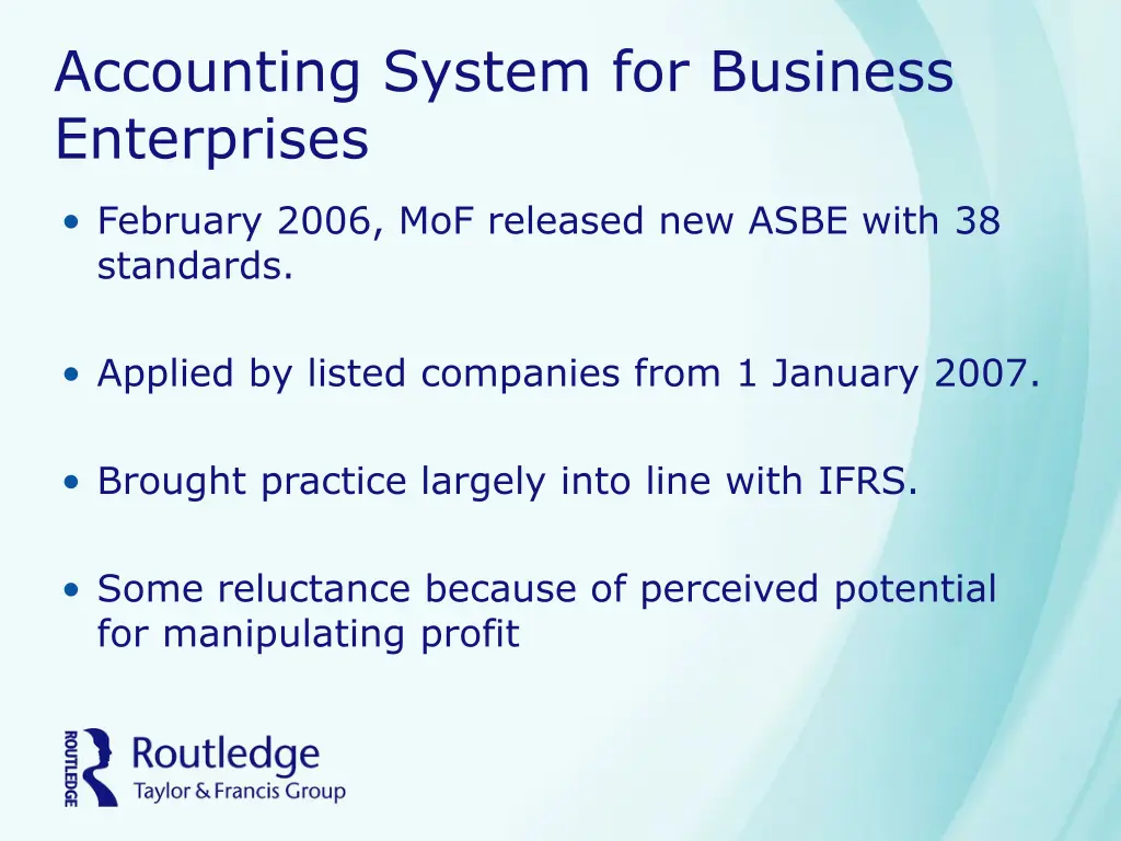accounting system for business enterprises