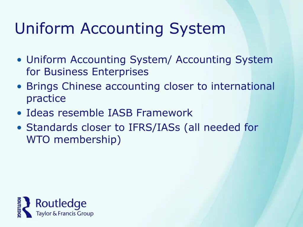 uniform accounting system