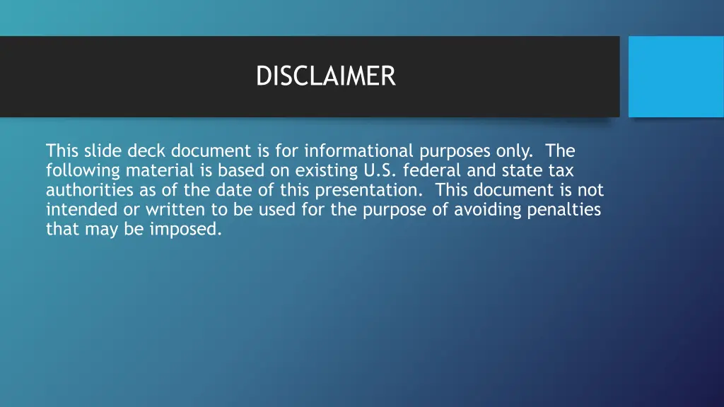 disclaimer