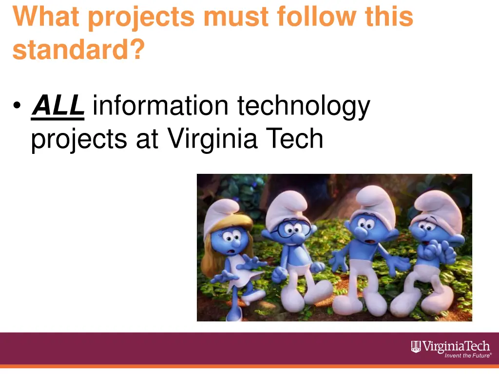 what projects must follow this standard