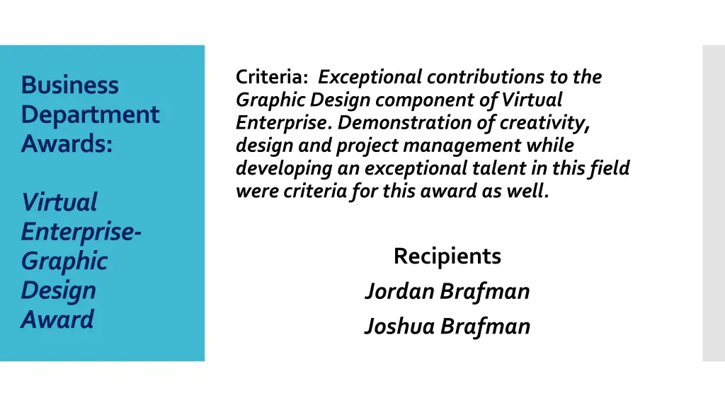 criteria exceptional contributions to the graphic