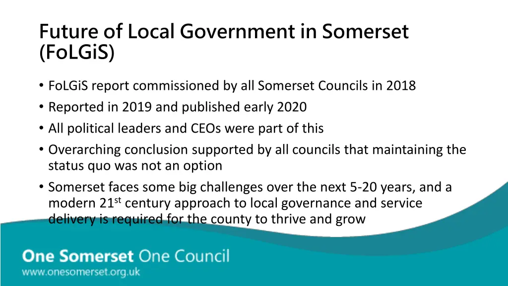 future of local government in somerset folgis
