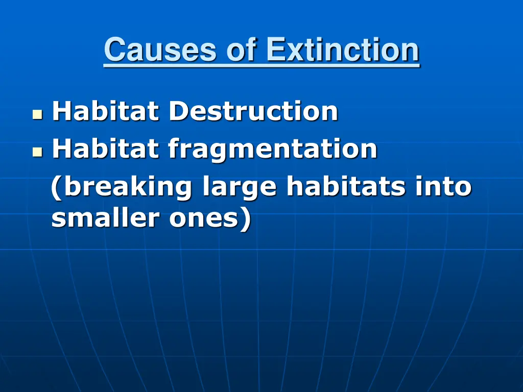 causes of extinction