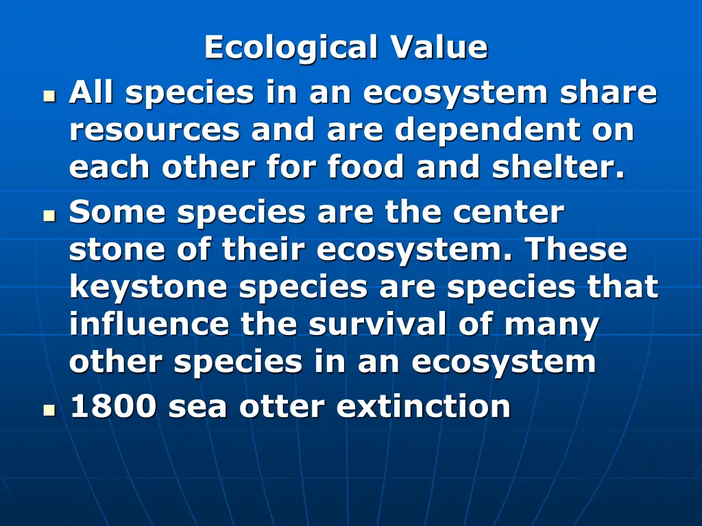 ecological value