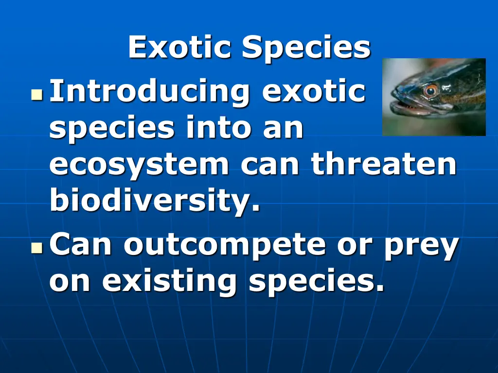 exotic species introducing exotic species into