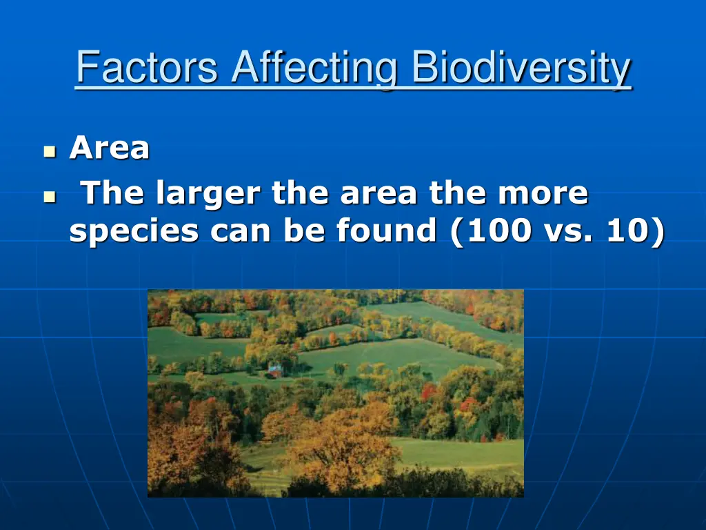 factors affecting biodiversity
