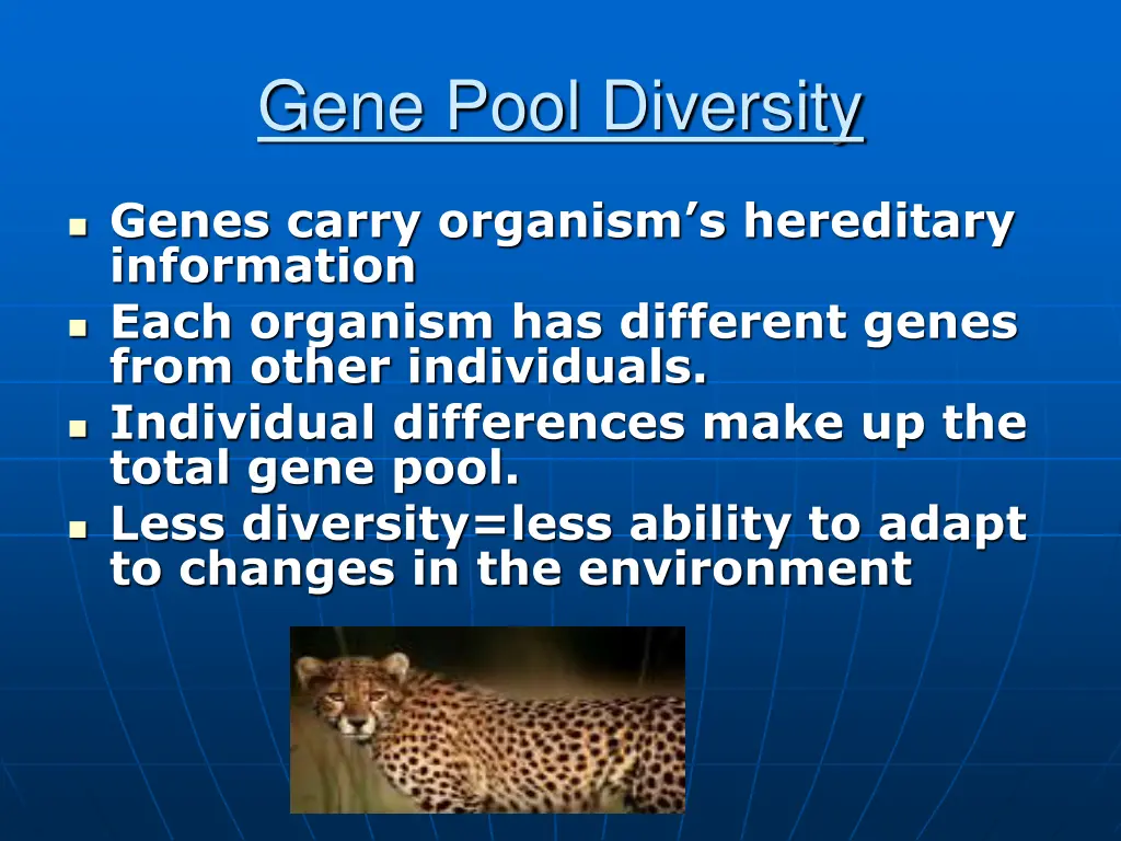 gene pool diversity
