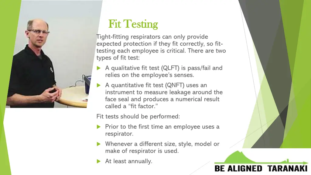 fit testing fit testing tight fitting respirators