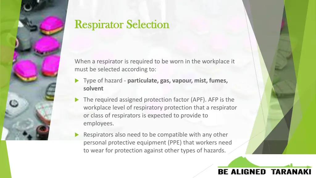respirator selection respirator selection