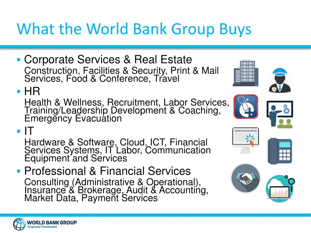 what the world bank group buys
