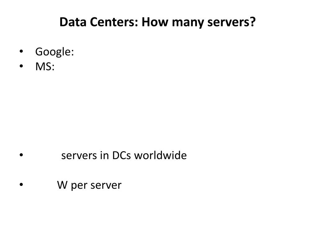data centers how many servers