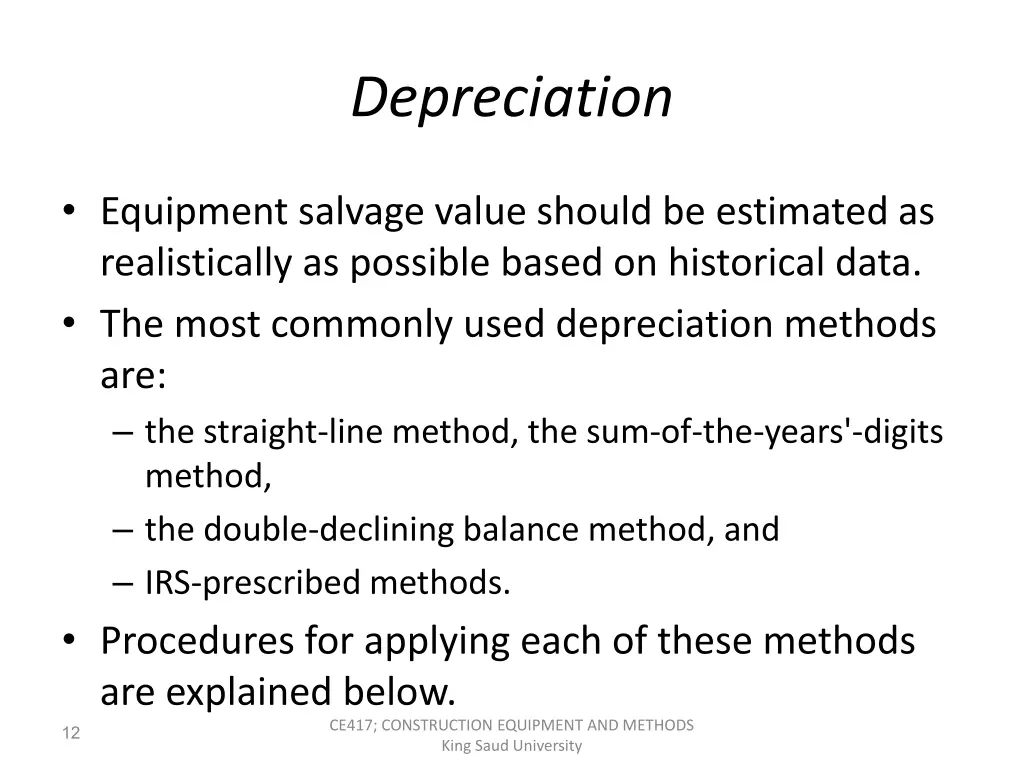 depreciation 2