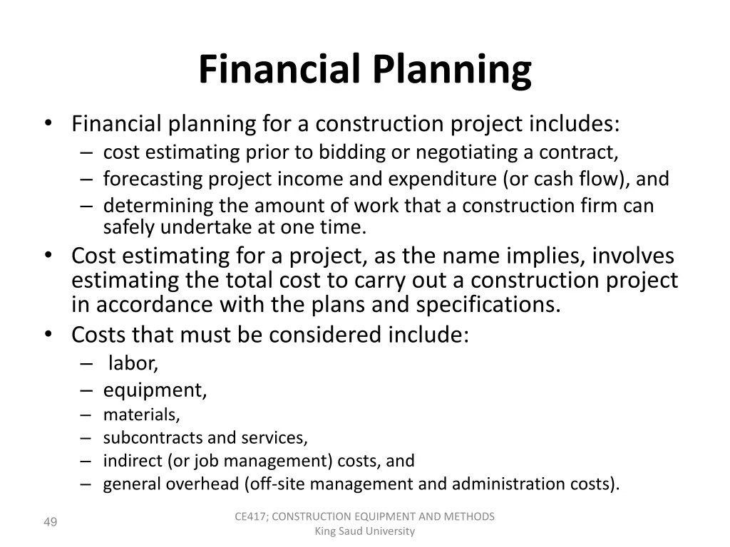 financial planning