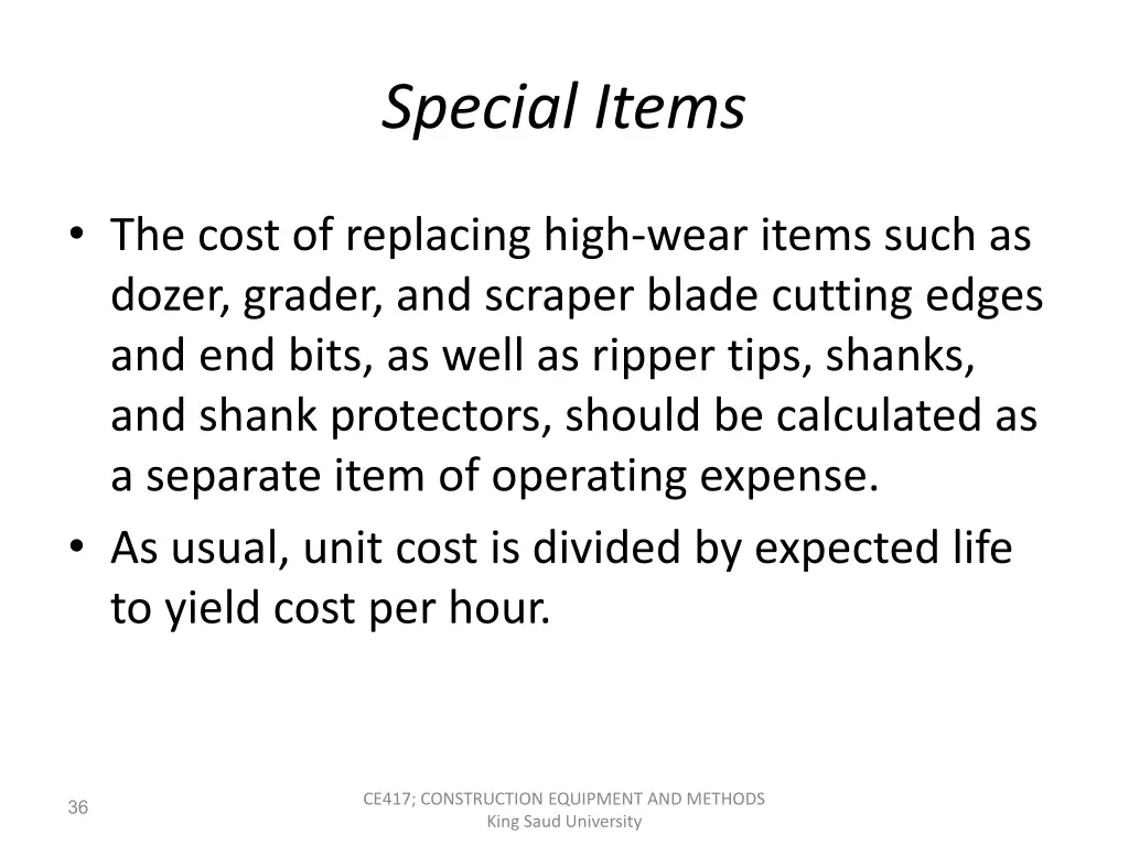 special items