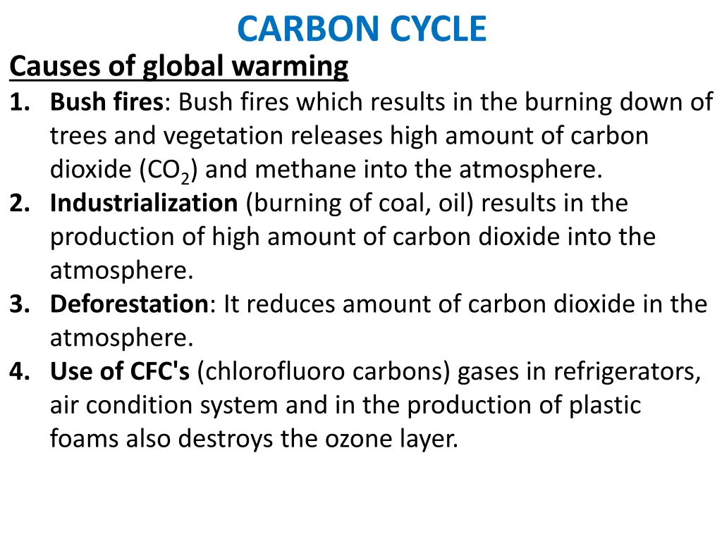 carbon cycle 21