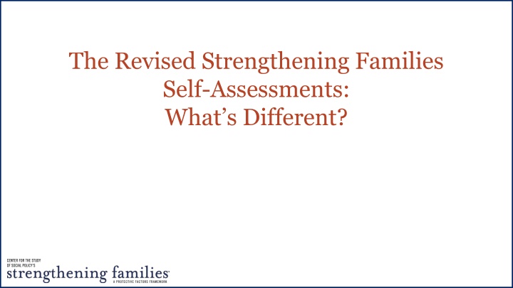 the revised strengthening families self
