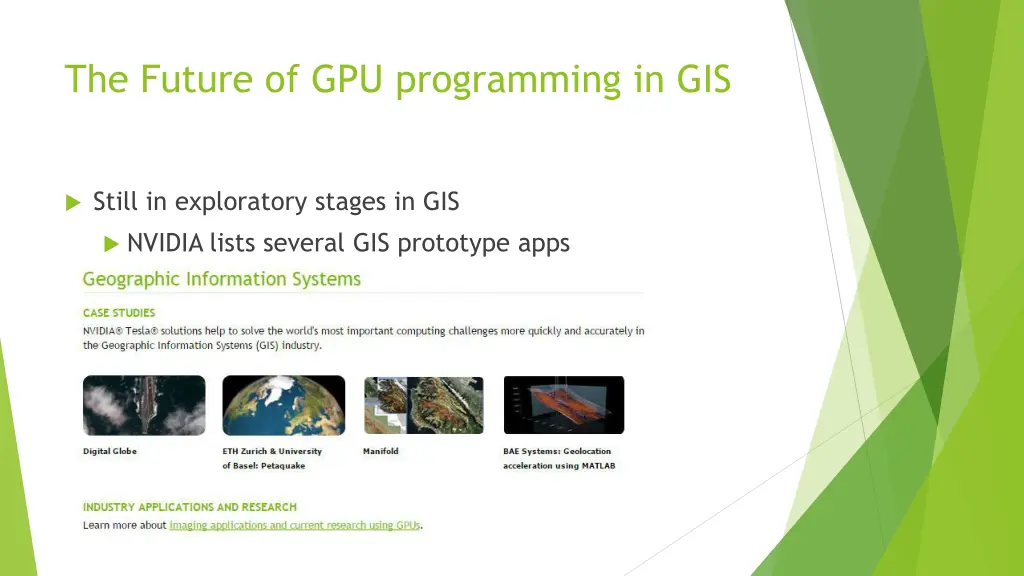 the future of gpu programming in gis