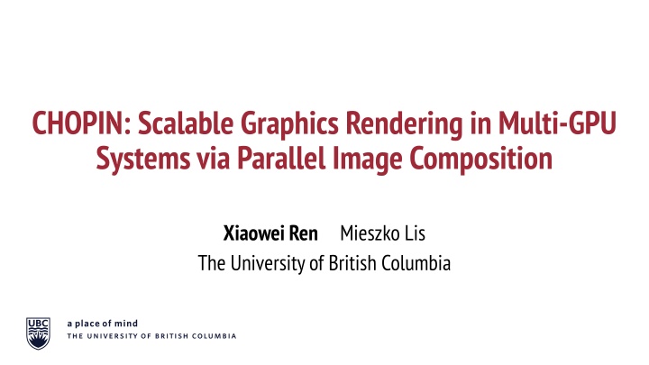 chopin scalable graphics rendering in multi