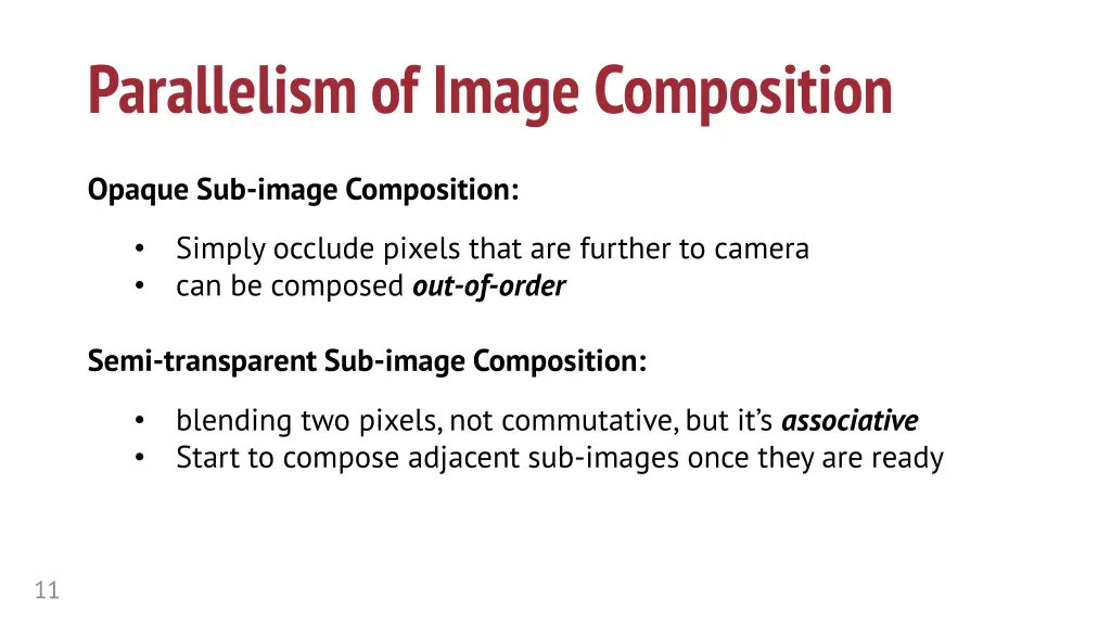 parallelism of image composition 3