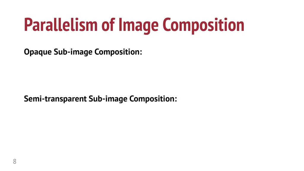 parallelism of image composition
