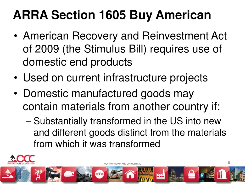 arra section 1605 buy american