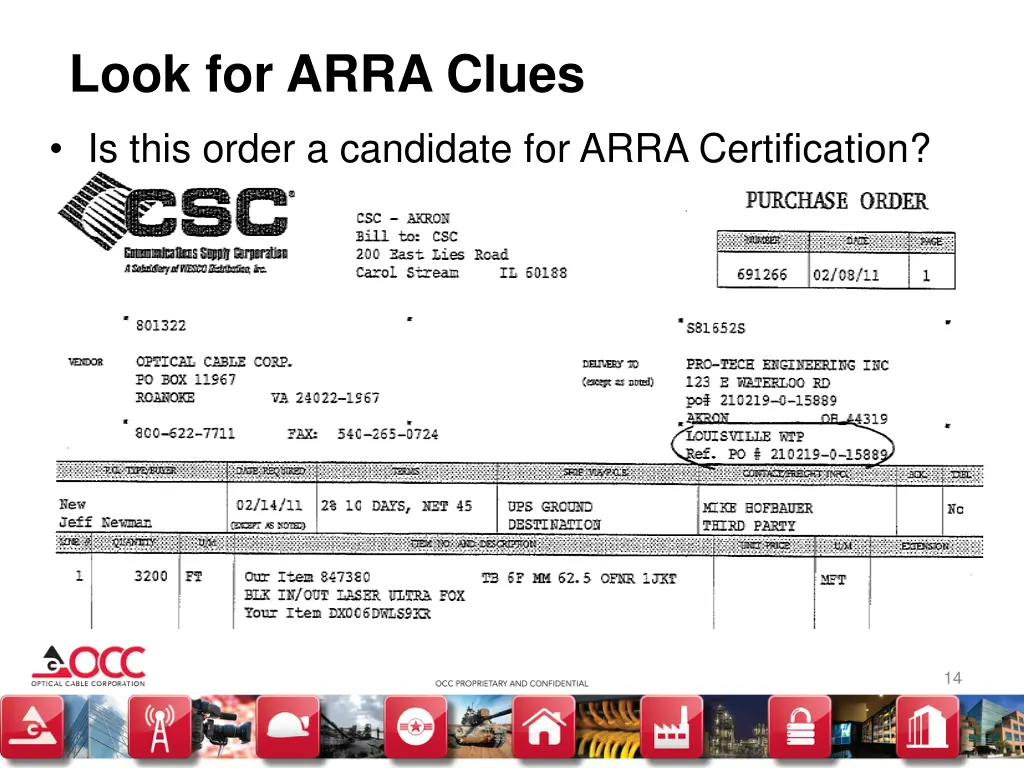 look for arra clues