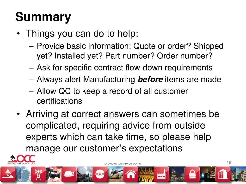 summary things you can do to help provide basic