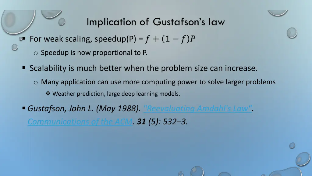 implication of gustafson s law