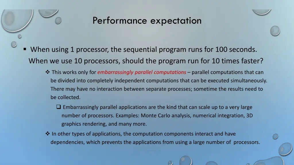 performance expectation