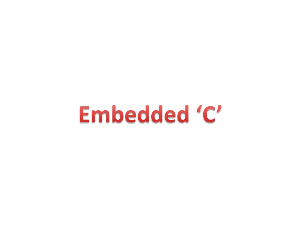 embedded c