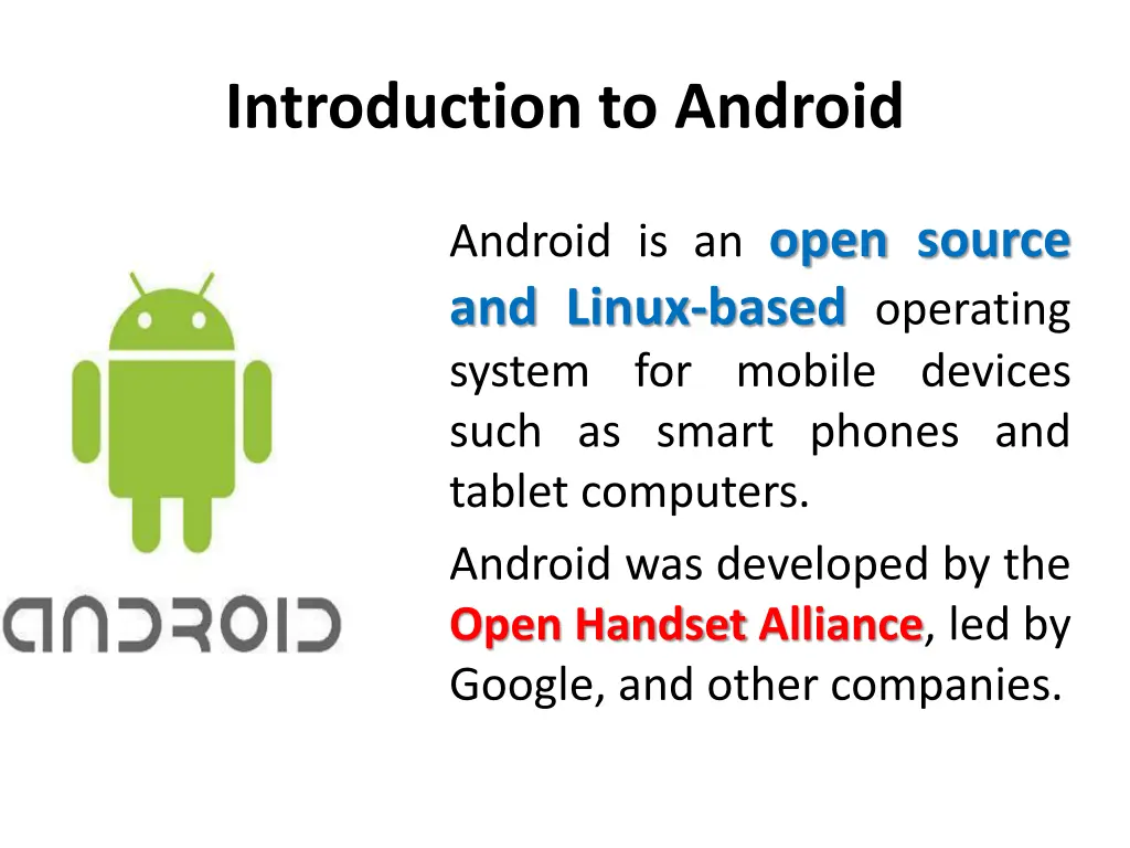 introduction to android