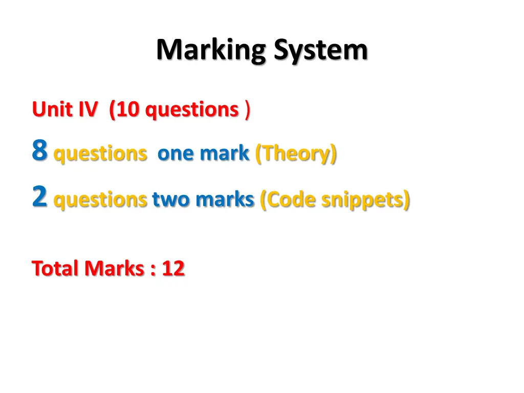 marking system