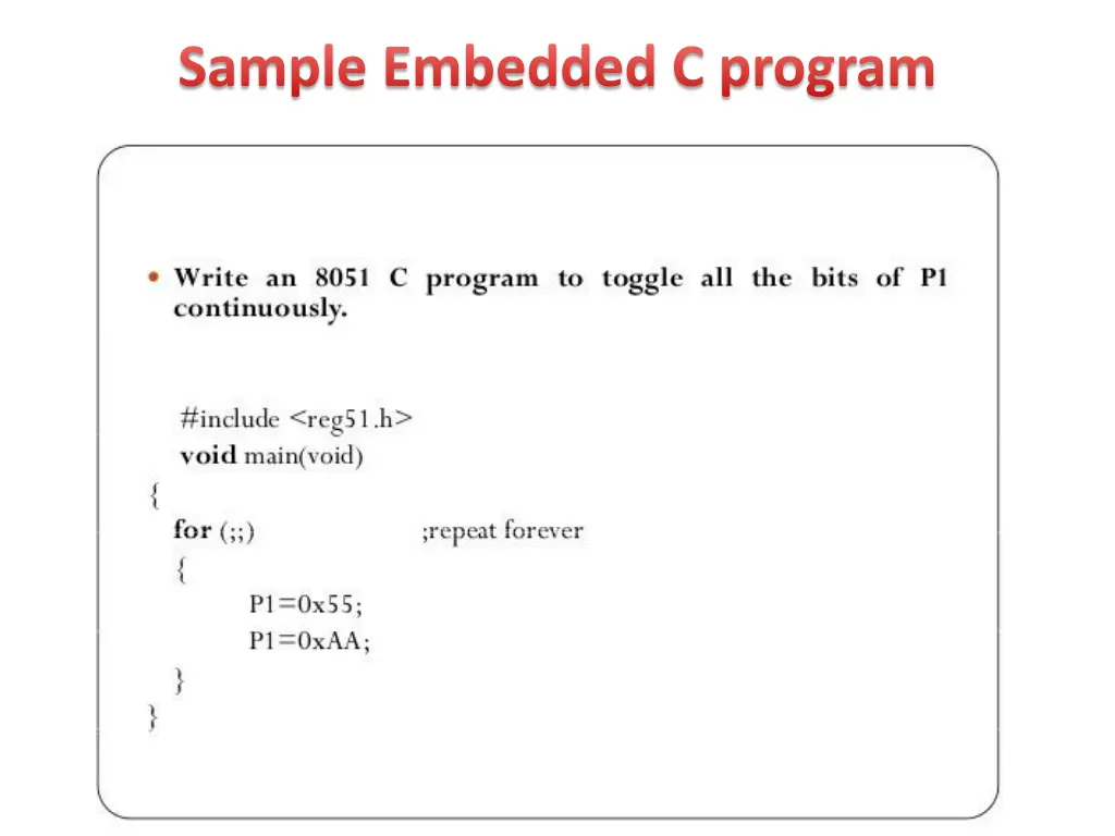 sample embedded c program 1