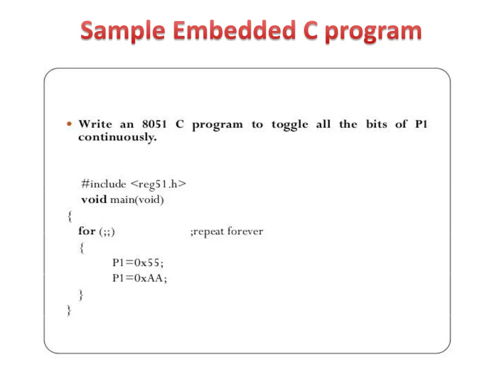 sample embedded c program 2