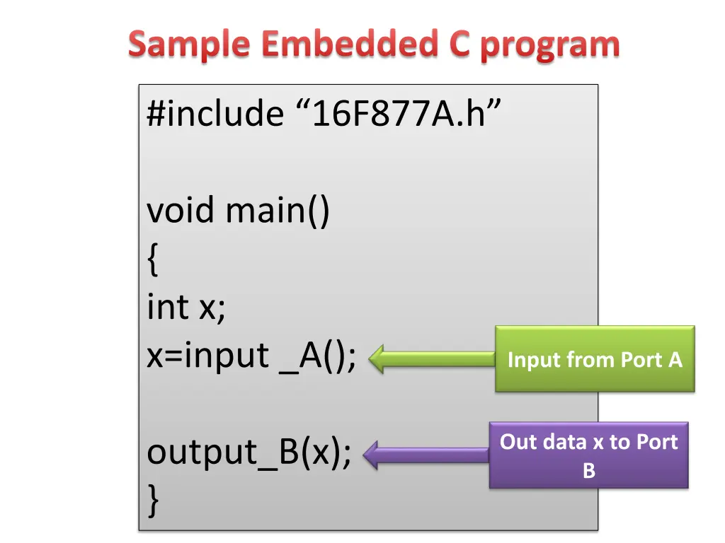 sample embedded c program