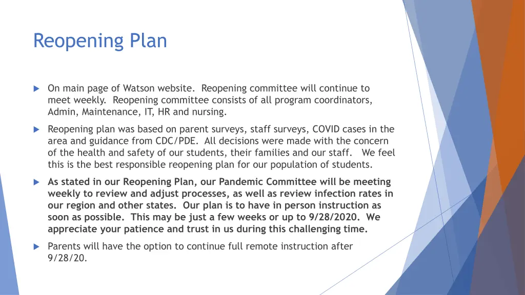 reopening plan
