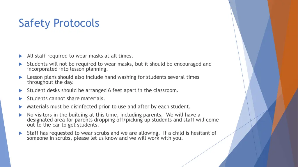 safety protocols