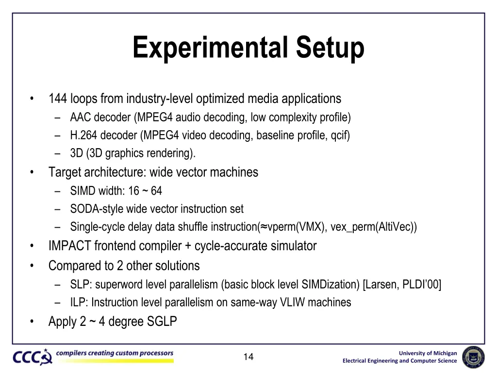 experimental setup